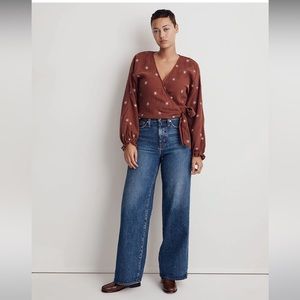 Madewell Lightspun Maira Wrap Top